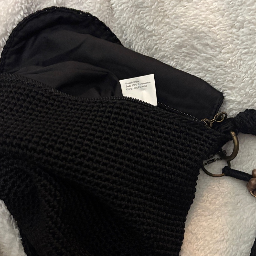 The Sak Black Crochet Crossbody Bag - Picture 3 of 8